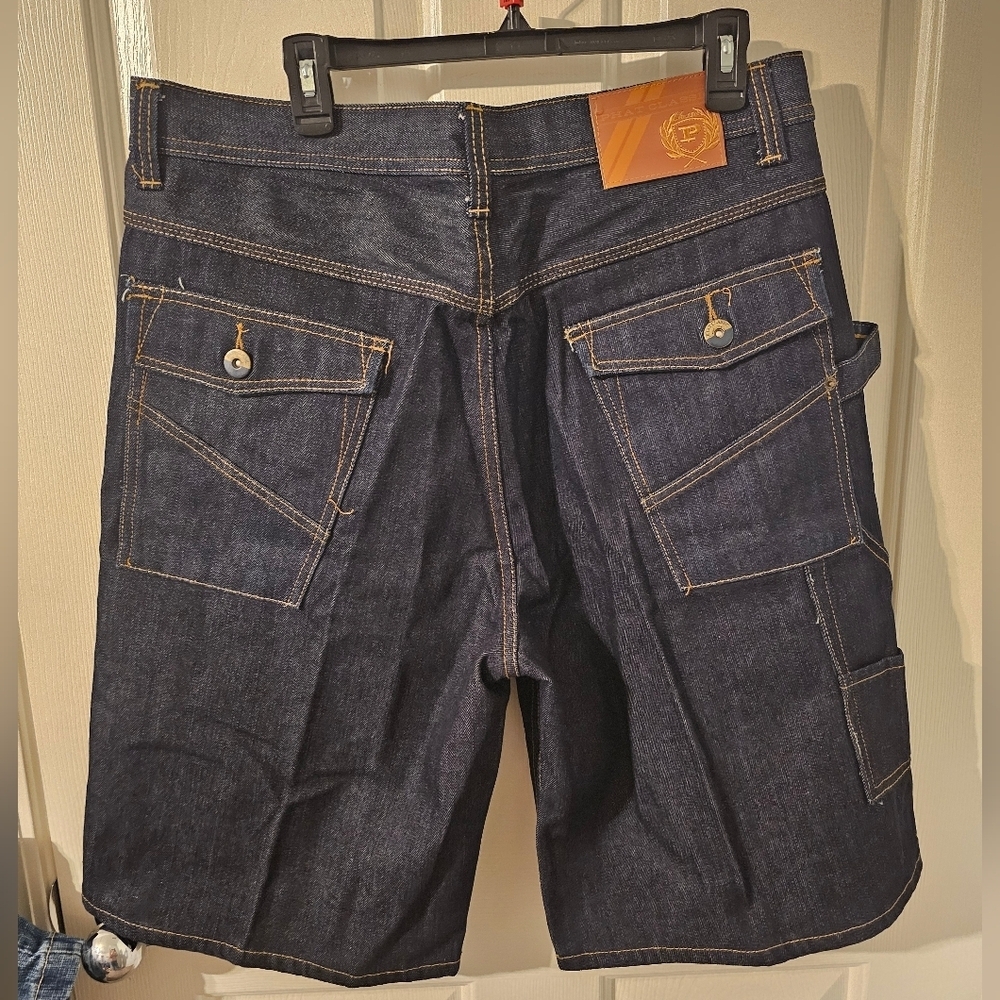 Phat Farm Classic Baggy Jean Shorts Streatwear Size 34